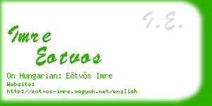 imre eotvos business card